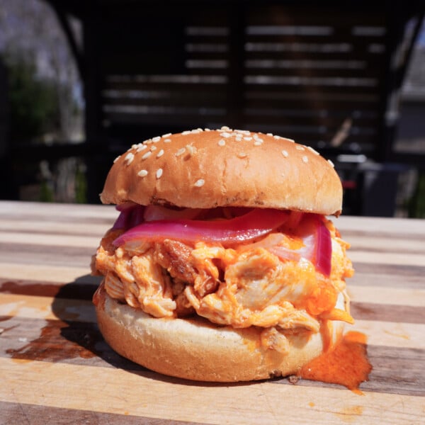 shredded buffalo chicken sandwich.
