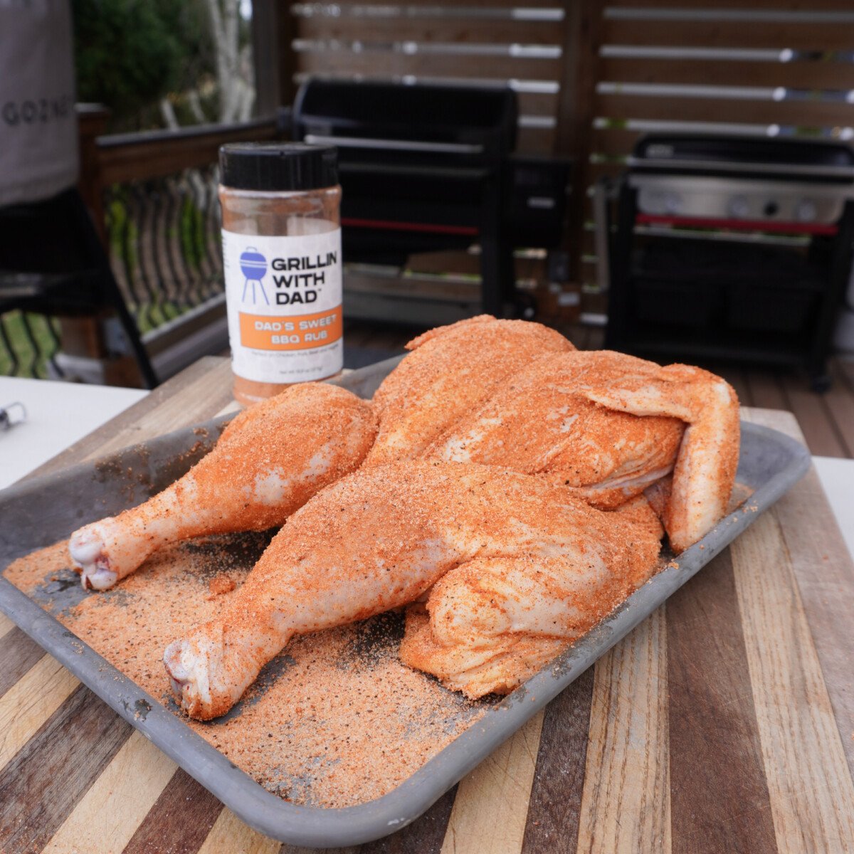 Spatchcocked chicken.