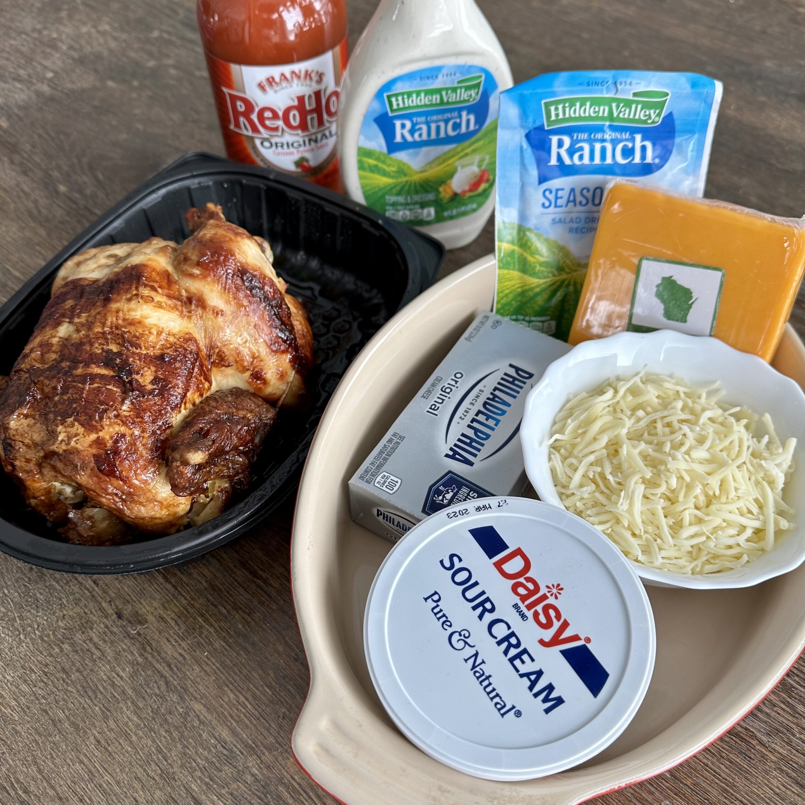 Buffalo Chicken Dip ingredients