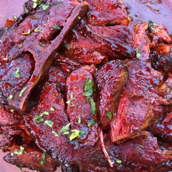 slow smoked pork steaks