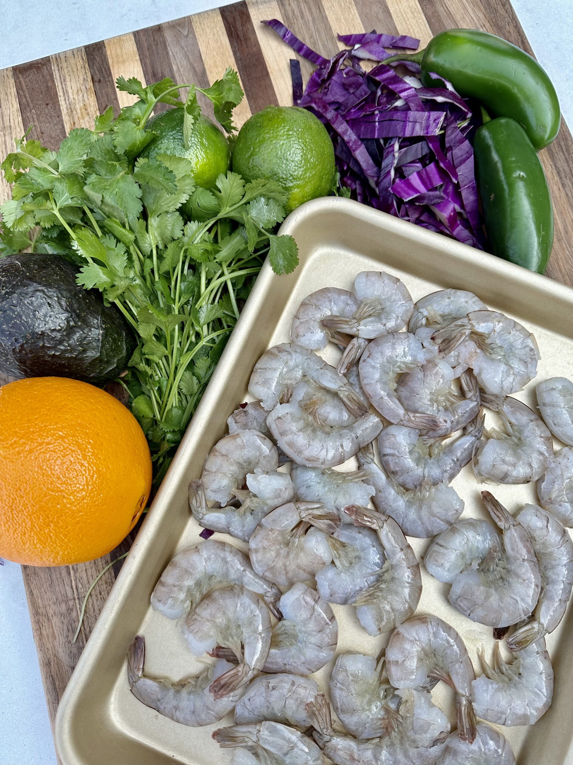 Grilled Shrimp Taco ingredients