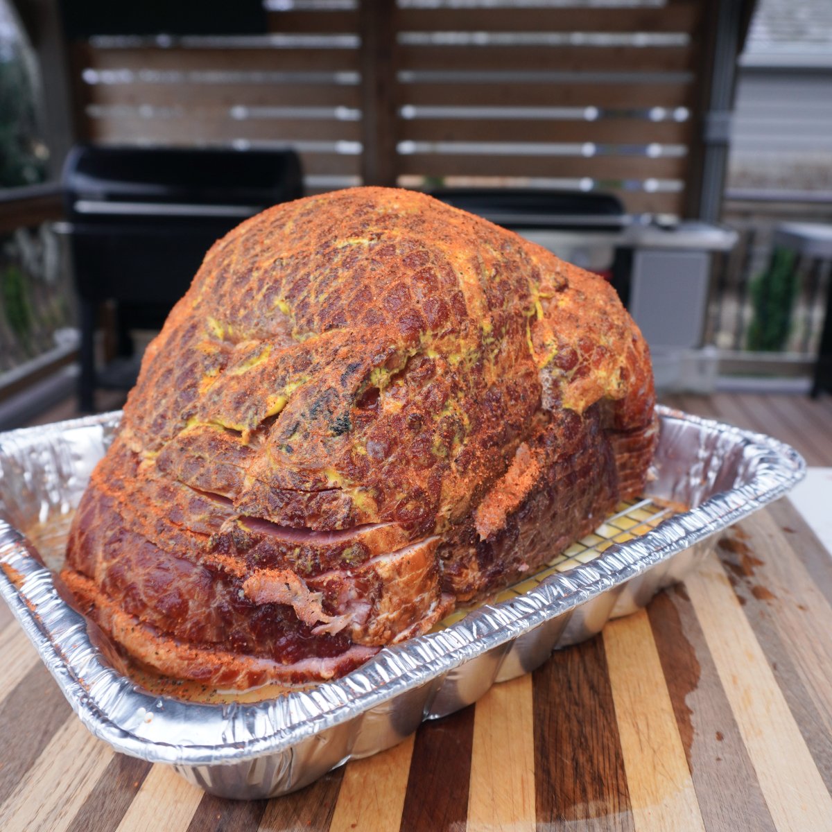 seasoned spiraled ham.