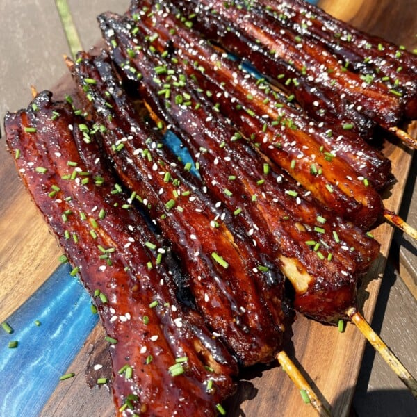 pork belly skewers