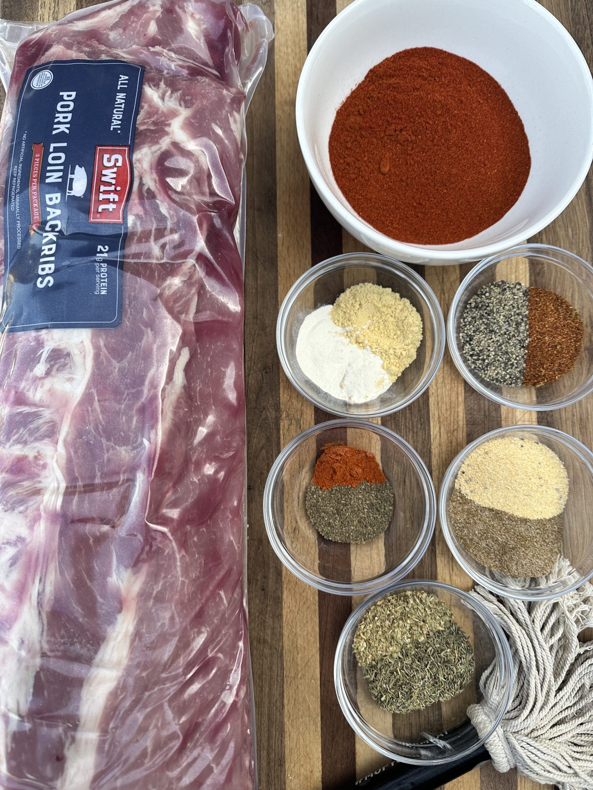 Memphis style rib ingredients