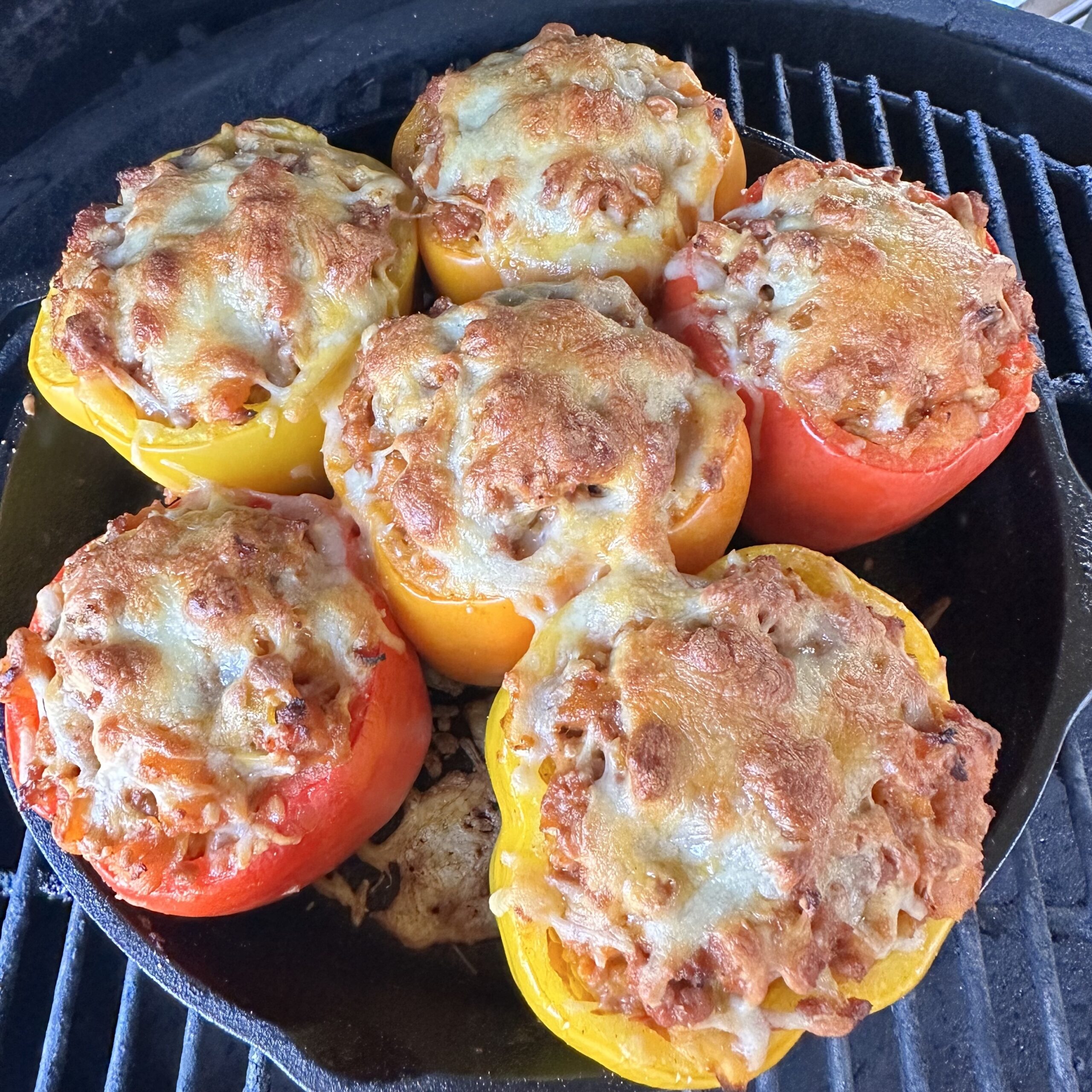 Peppers on the grill
