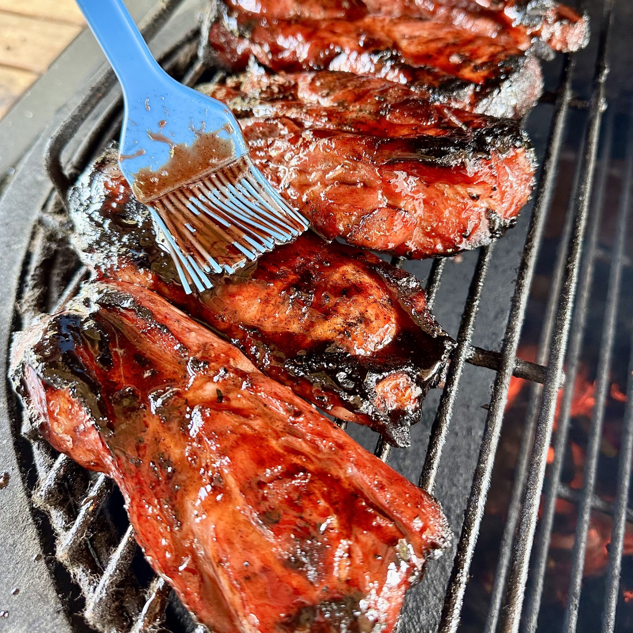 Chinese BBQ Pork on the grill