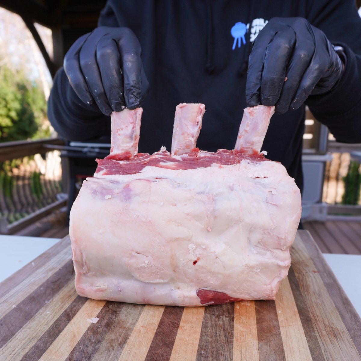 trimmed prime rib.