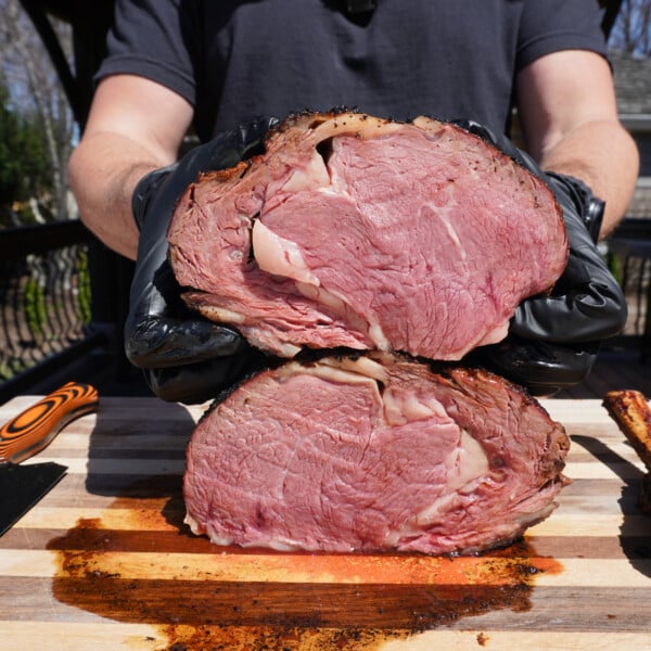 reverse seared smoked prime rib.