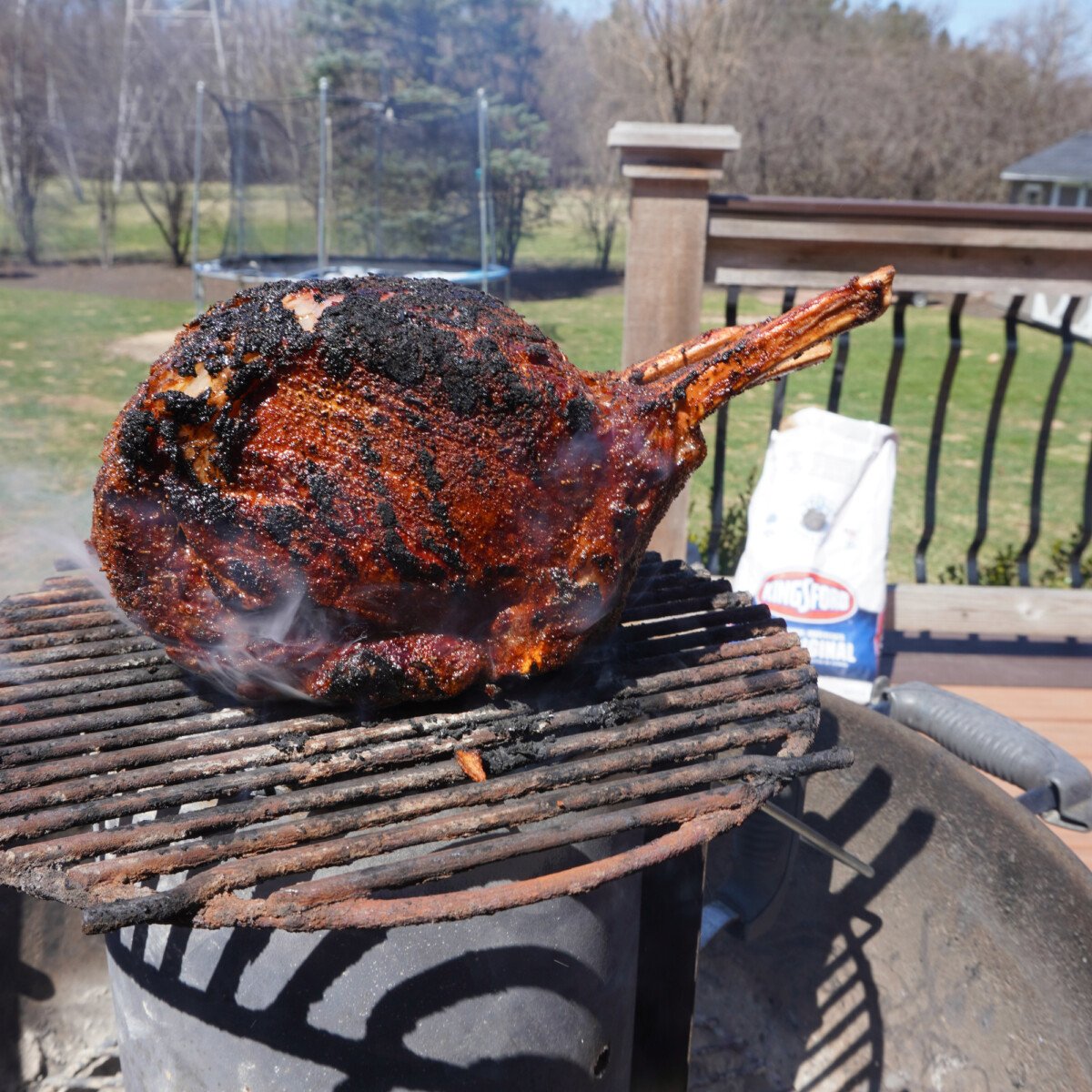 Reverse seared smoked prime rib.