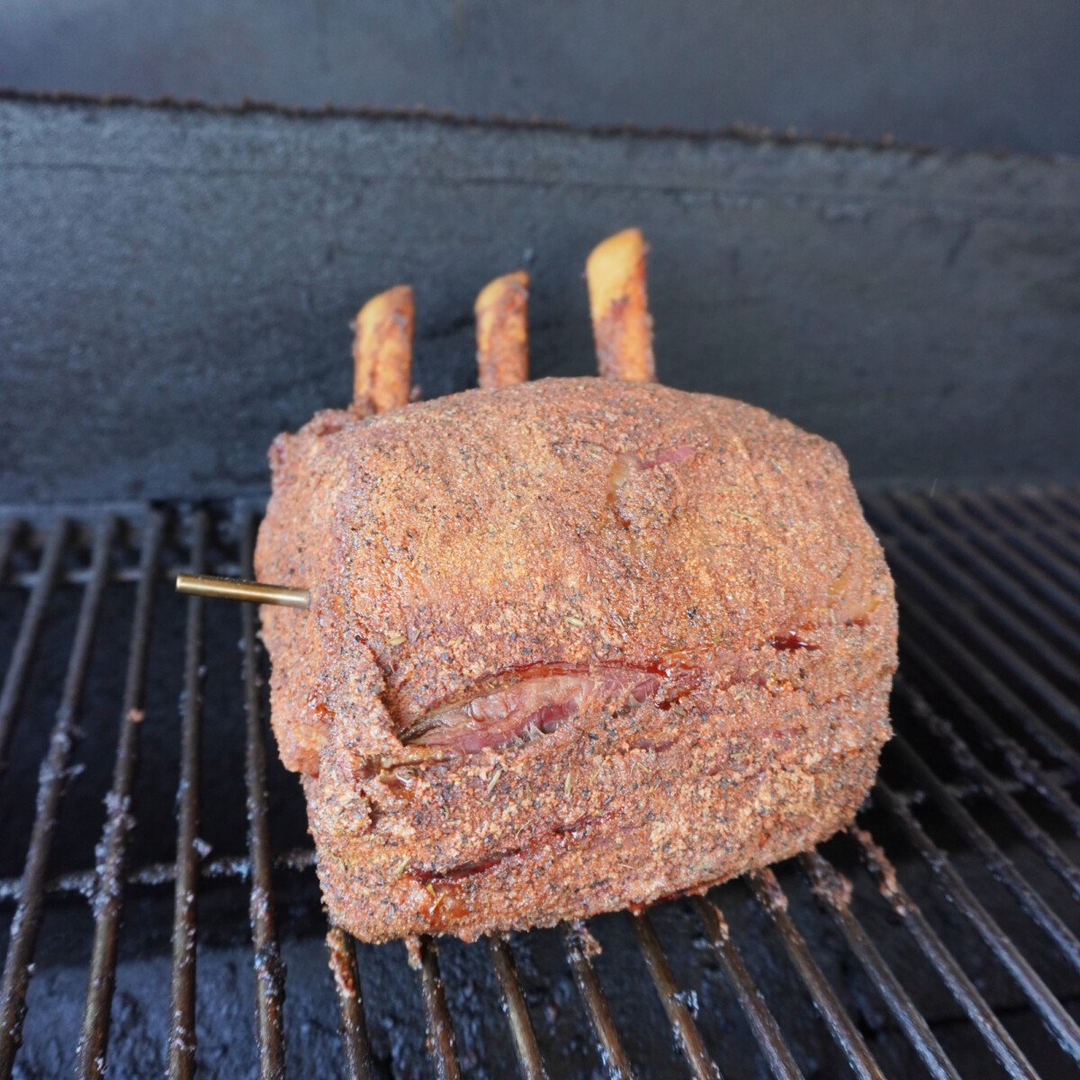 prime rib on the smoker.