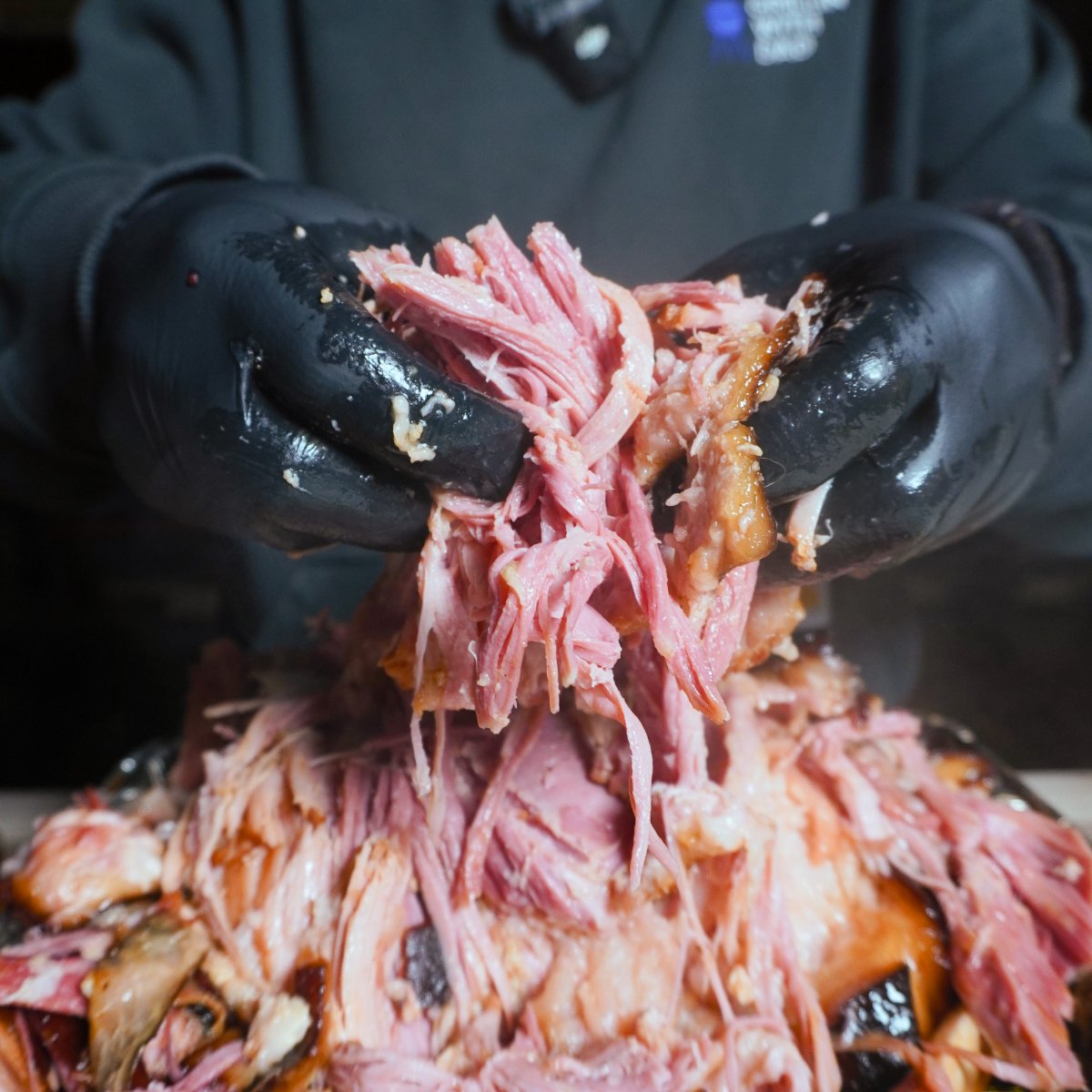 Shredded ham.