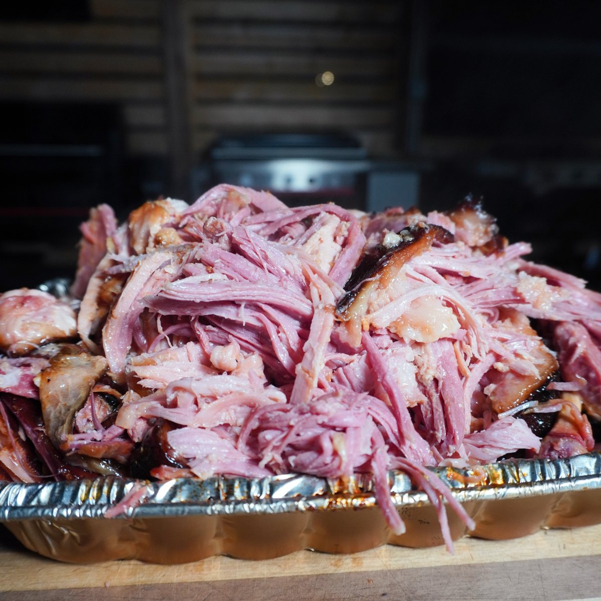 shredded ham.