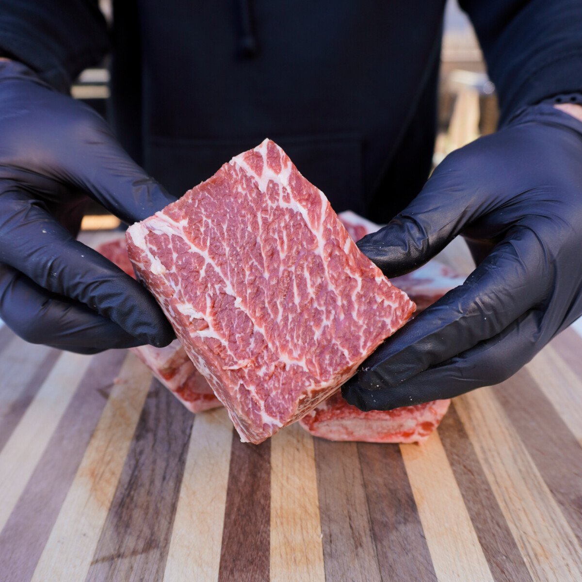exposed meat after removing the silver skin.