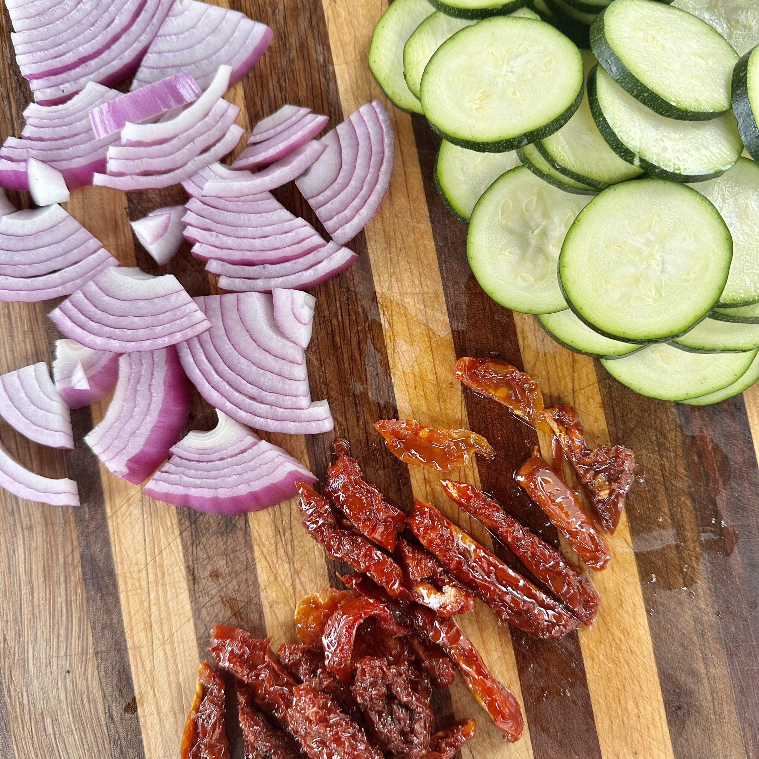 Sliced veggies.