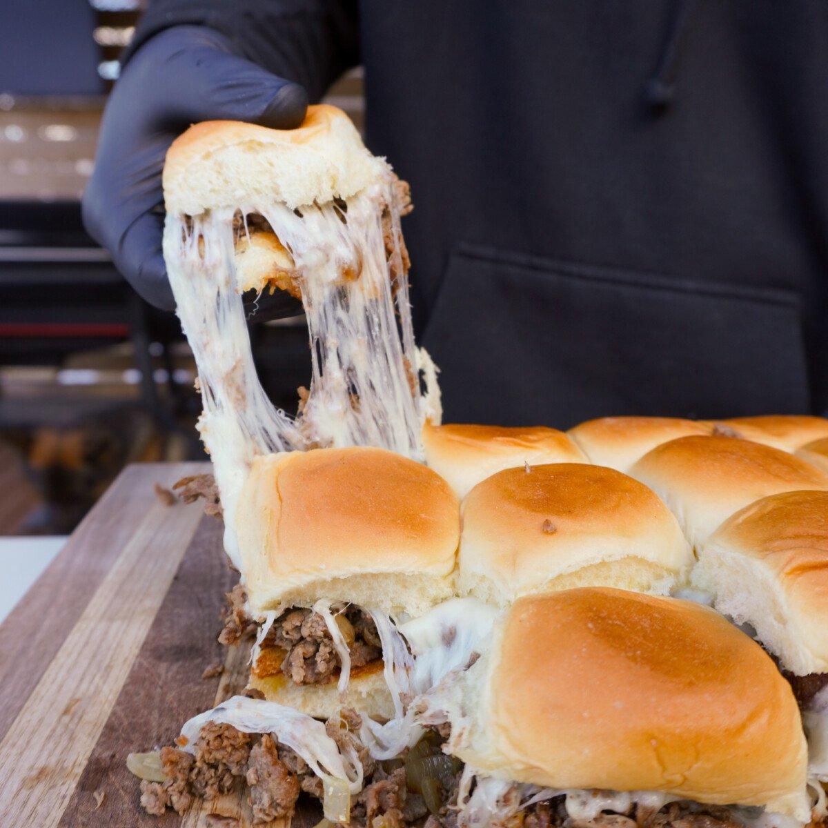 cheese pull.
