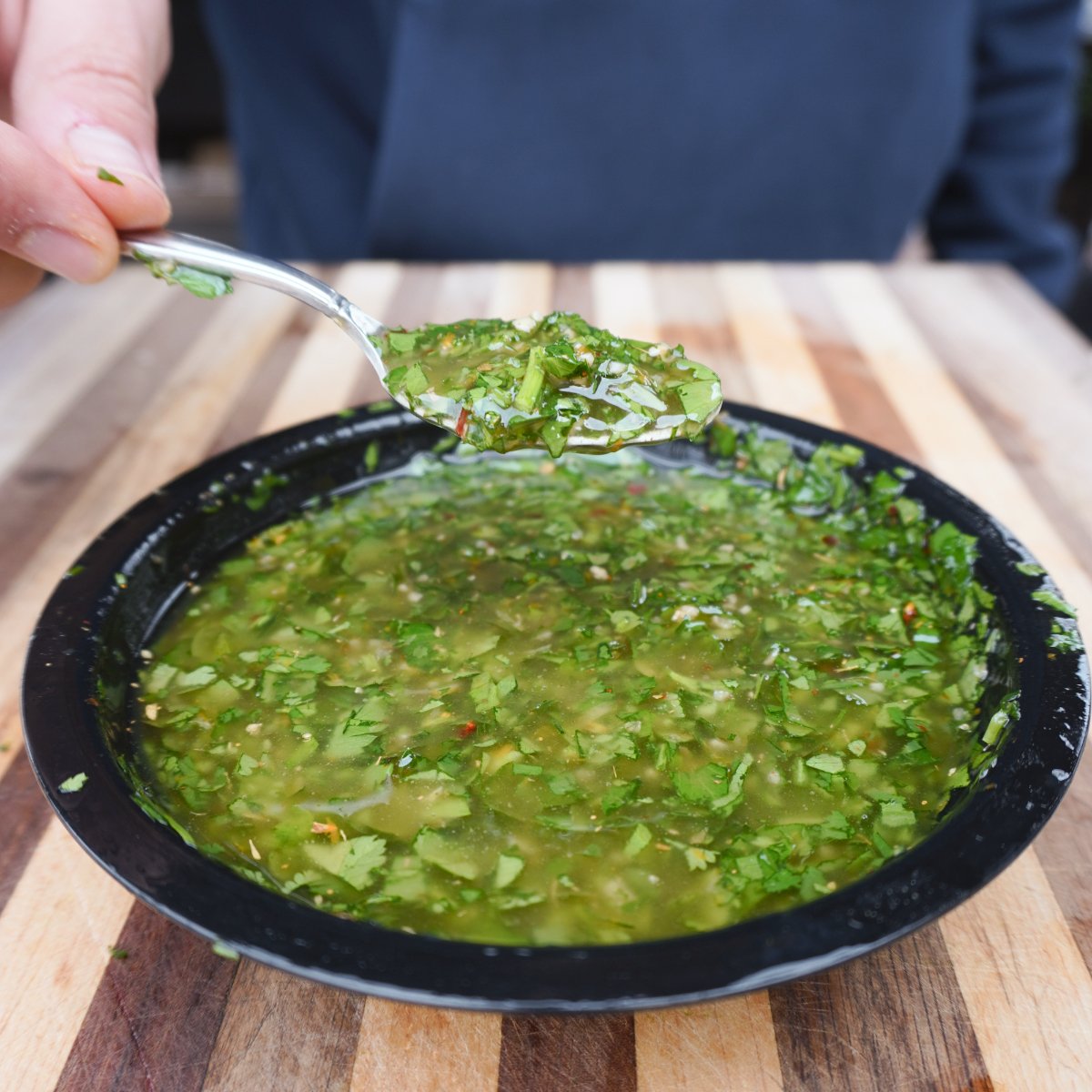 zesty chimichurri sauce.