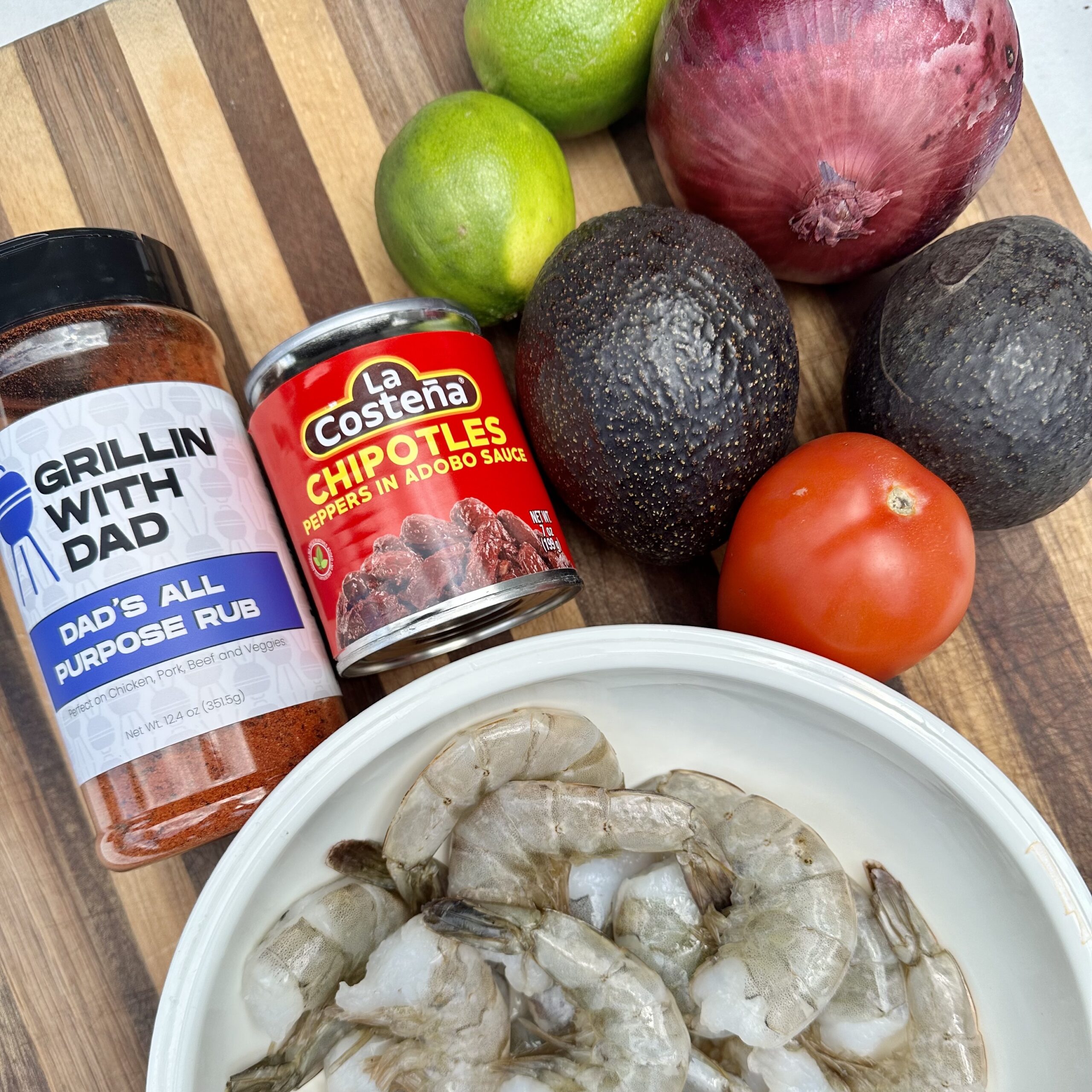 Spicy Shrimp Taco ingredients
