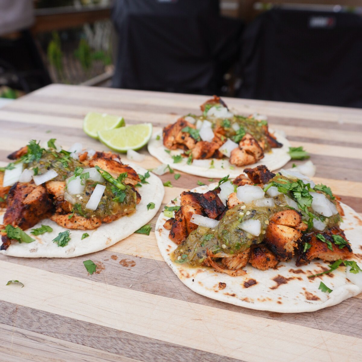 grilled chicken tacos.