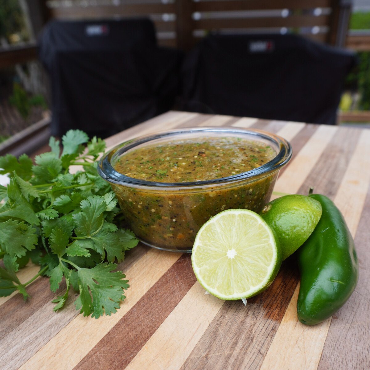 Homemade salsa verde.