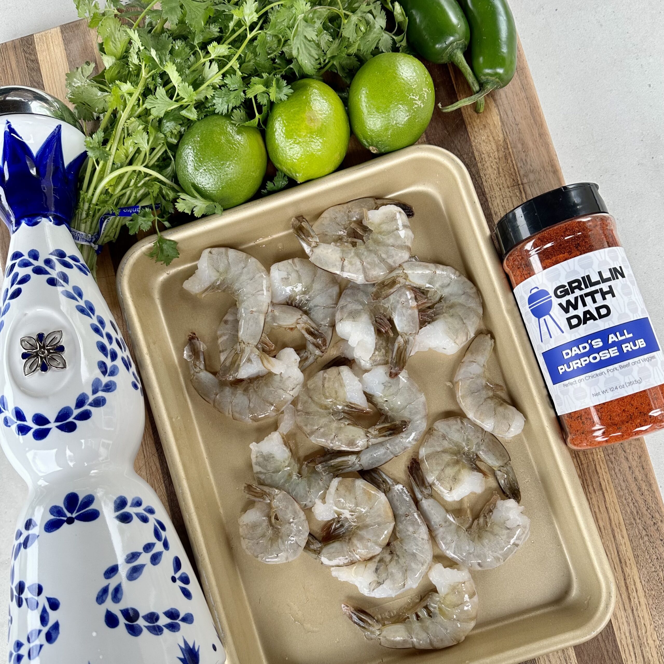Tequila Lime Shrimp ingredients