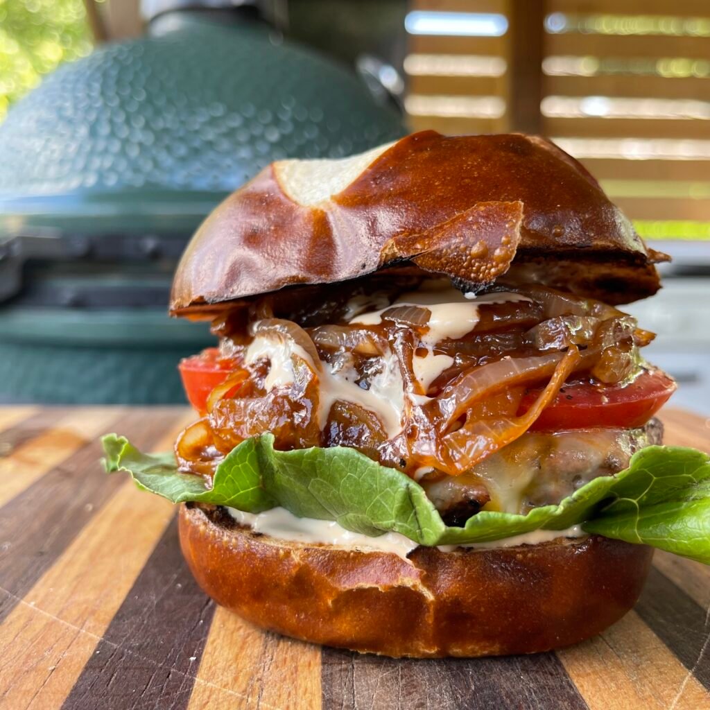 Venison Beef Burger.