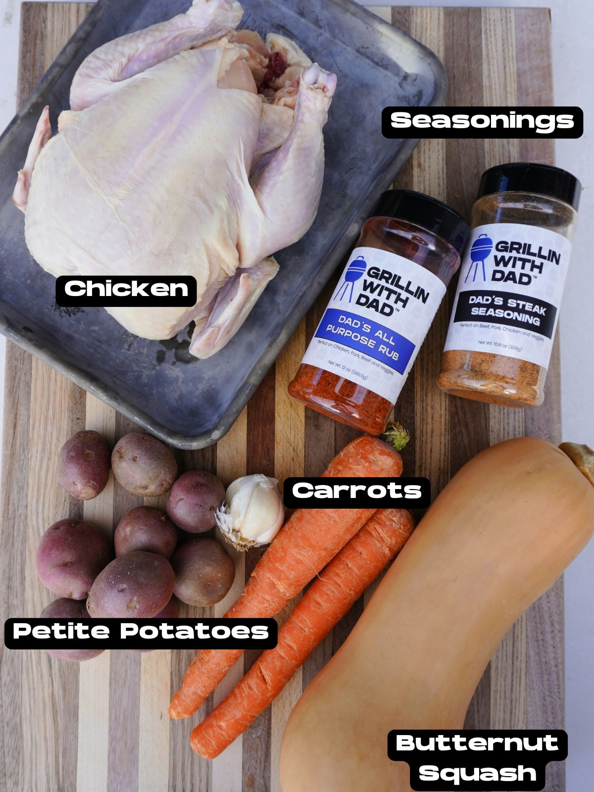 one pan chicken dinner ingredients.
