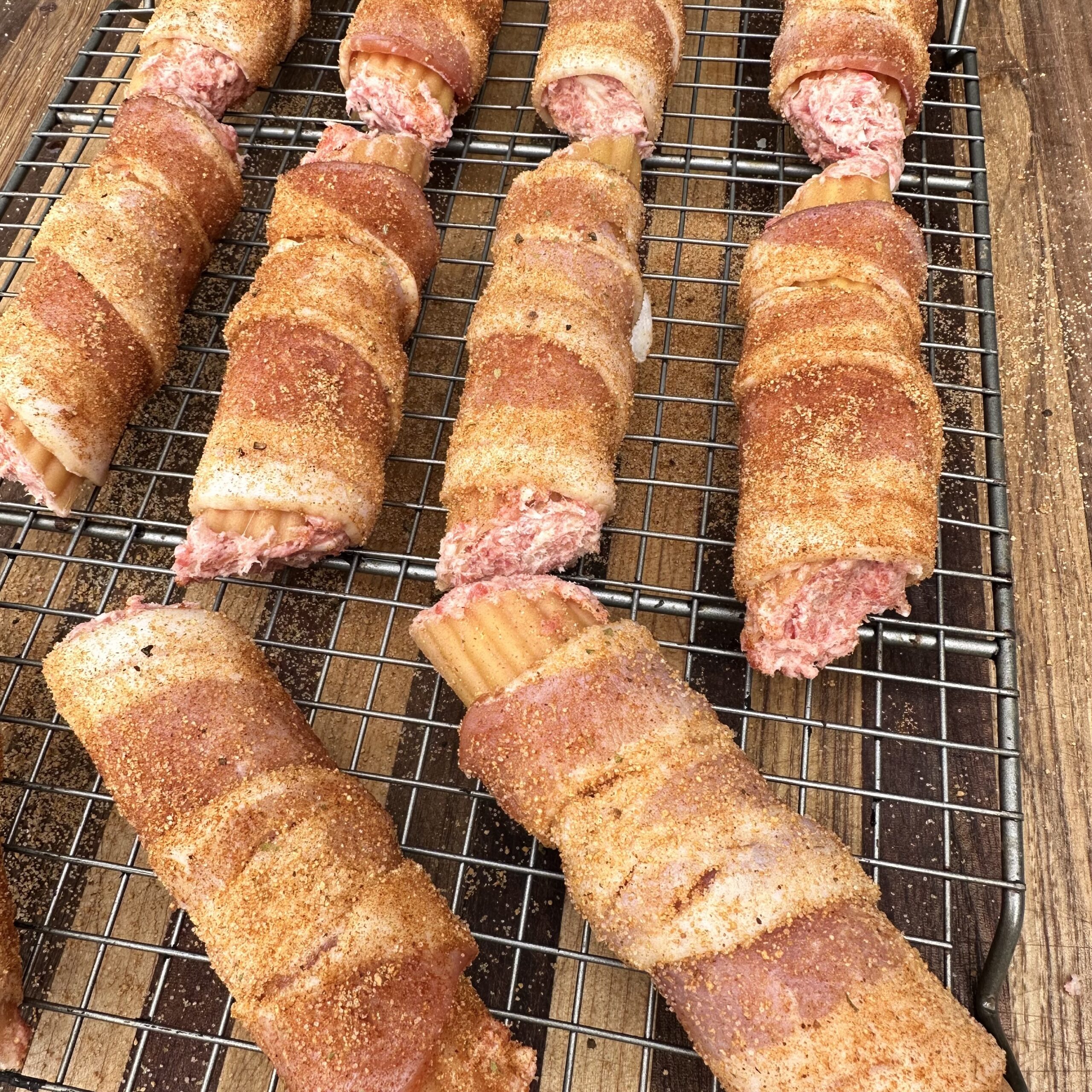 BBQ Shotgun Shells wrapped in Bacon